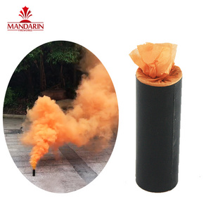 Wholesale China smoke fireworks 50 seconds Rainbow color orange smoke bomb for sale