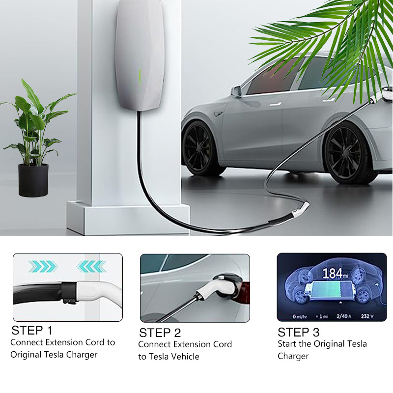 32A Smart New Energy Car Electric Nacs Charging Pile Cord tesla ev charger portable cable tesla to tesla extension cable