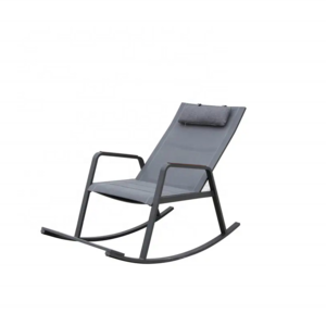 Swimming Pool Chair wide arm Aluminum Sun Lounger Black White Outdoor Portable Rocking Reclining Beach Chair