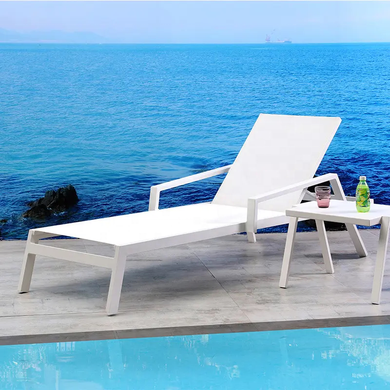 MANDELA Swimming Beach Daybed All Weather Patio Outdoor Sofa Bed Aluminum Furniture Luxury Garden Pool Chairs Sun Lounger