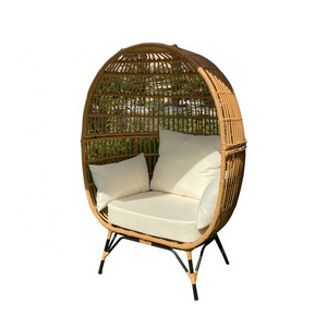 Modern Outdoor furniture Rattan Egg Shape Chair Garden Egg Chair with 4 Legs stand Egg chairs indoor for all people