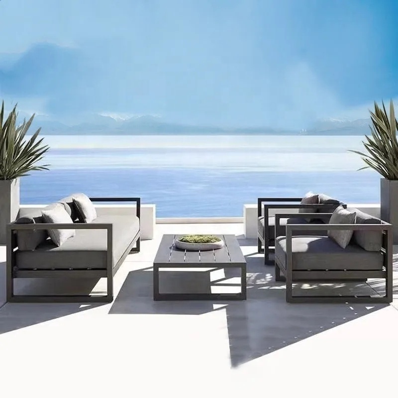 Outdoor Garden Furniture Set High End All Weather Patio Aluminum Sofa Set