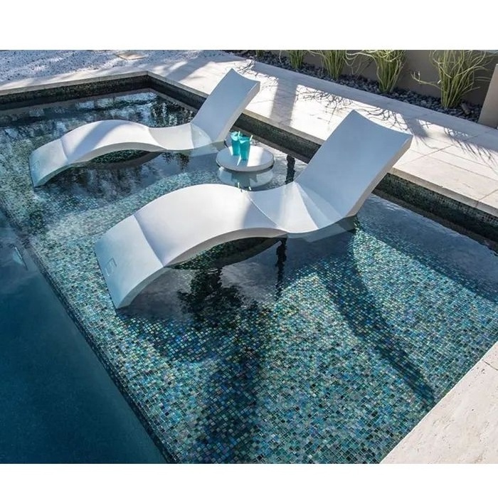 MANDELA Food grade material ledge in-pool chaise inwater ledge pool loungers