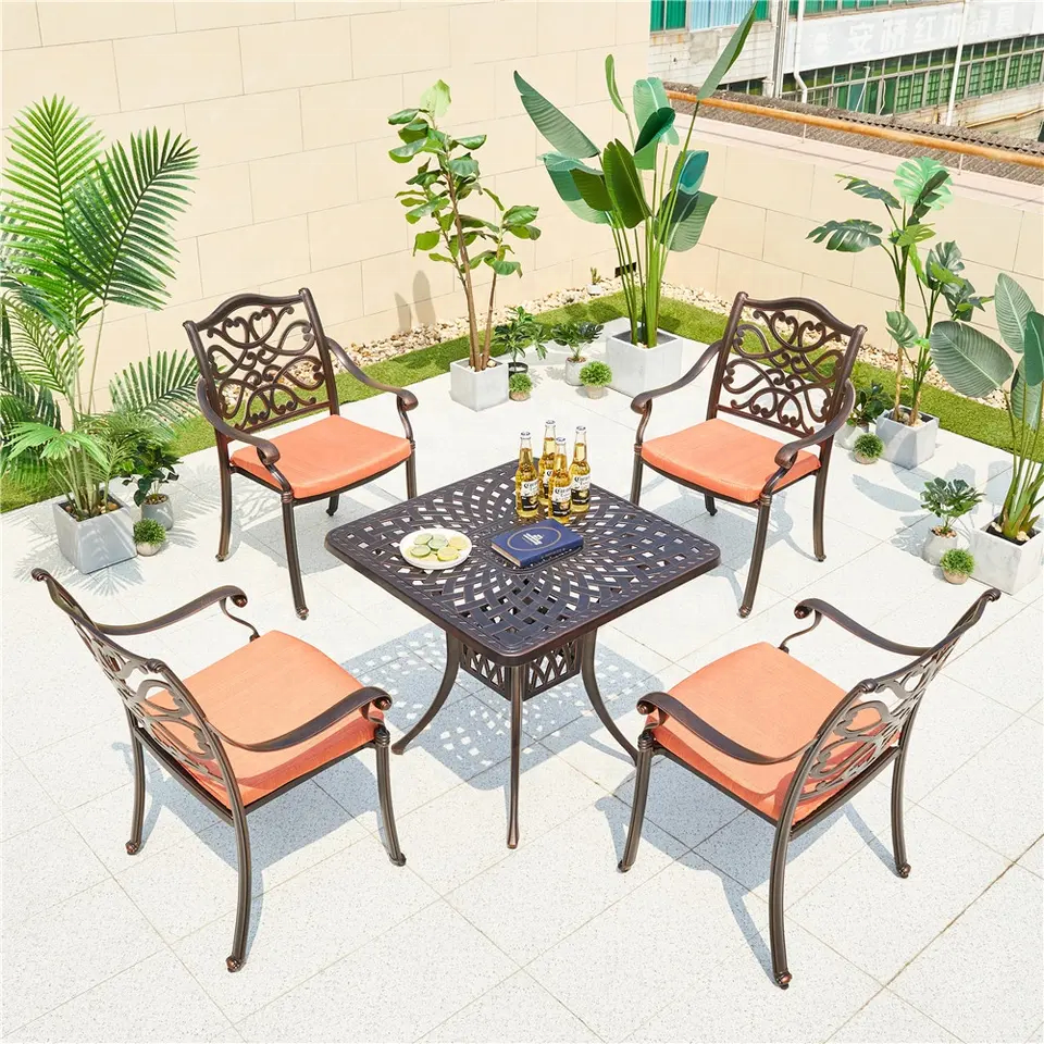 MANDELA New design patio aluminum frame furniture dining sets garden chairs