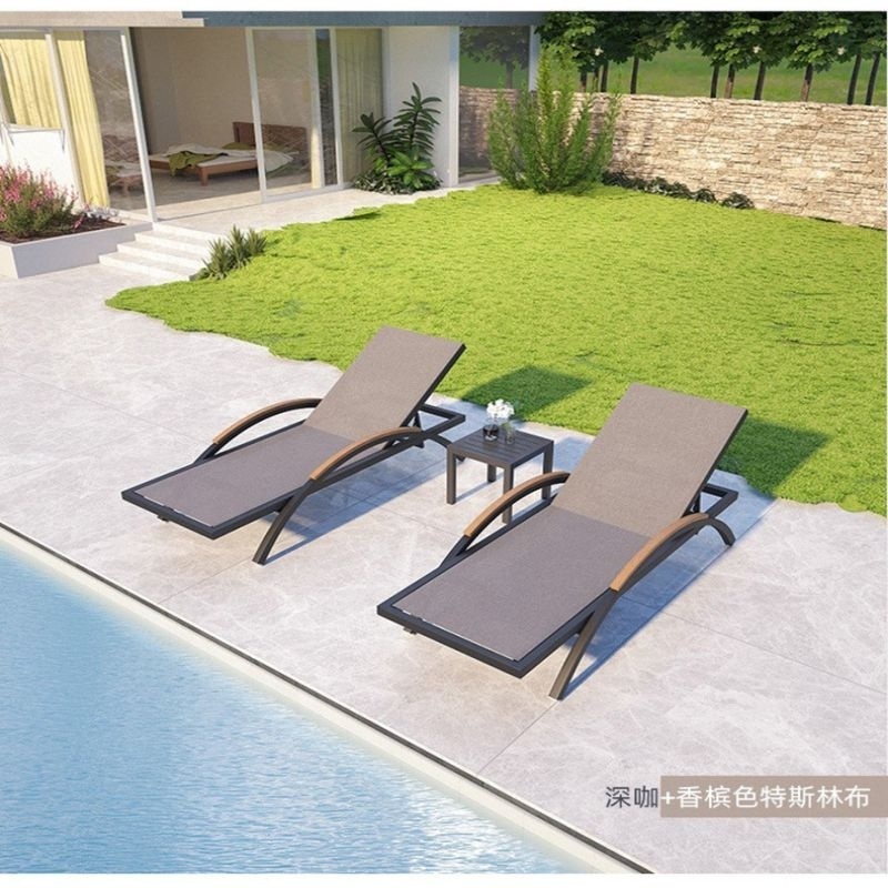 MANDELA High Quality Rope Sunbed Outdoor Garden Furniture Beach Swimming Pool Single Sofa Wicker Sunbed