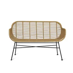 MANDELA High quality boho chair modern pe ratan outdoor metal stack dining chair garden peacock rattan chair supplier