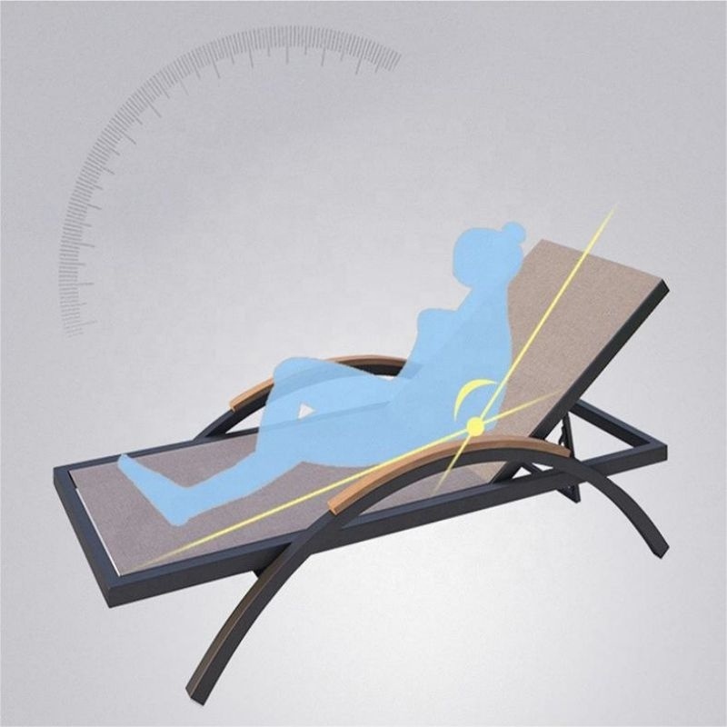 MANDELA High Quality Rope Sunbed Outdoor Garden Furniture Beach Swimming Pool Single Sofa Wicker Sunbed