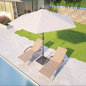 MANDELA High Quality Rope Sunbed Outdoor Garden Furniture Beach Swimming Pool Single Sofa Wicker Sunbed