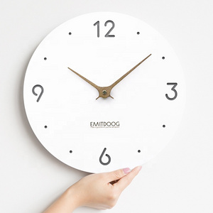 2019 EMITDOOG Modern Home Decoration Wall Clock Wooden Watch For Living Room