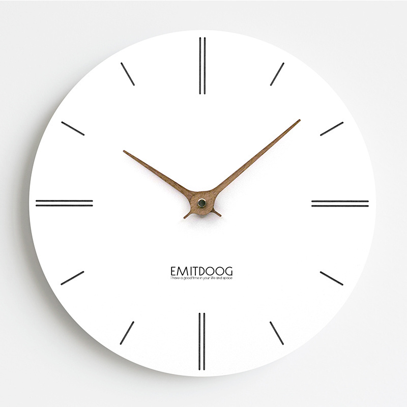 2019 EMITDOOG Modern Home Decoration Wall Clock Wooden Watch For Living Room