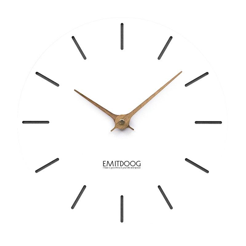 2019 EMITDOOG Modern Home Decoration Wall Clock Wooden Watch For Living Room