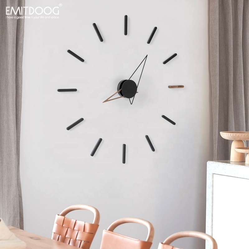 EMITDOOG Modern Quartz Wall Decoration Clocks Home Decor,Modern Nordic Cheap Wall Clocks Sticker For Living Room Decor Art Watch