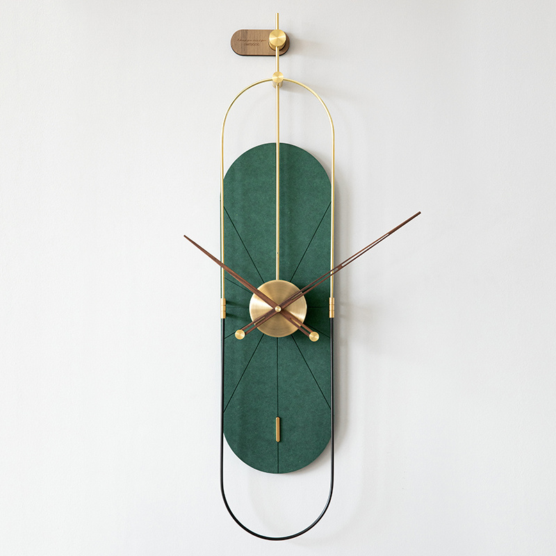 Emitdoog Metal Copper & Wood Modern Home Decorative Elegance Decorative Wall Clock For Living Room Bedroom Office Decor - Gold