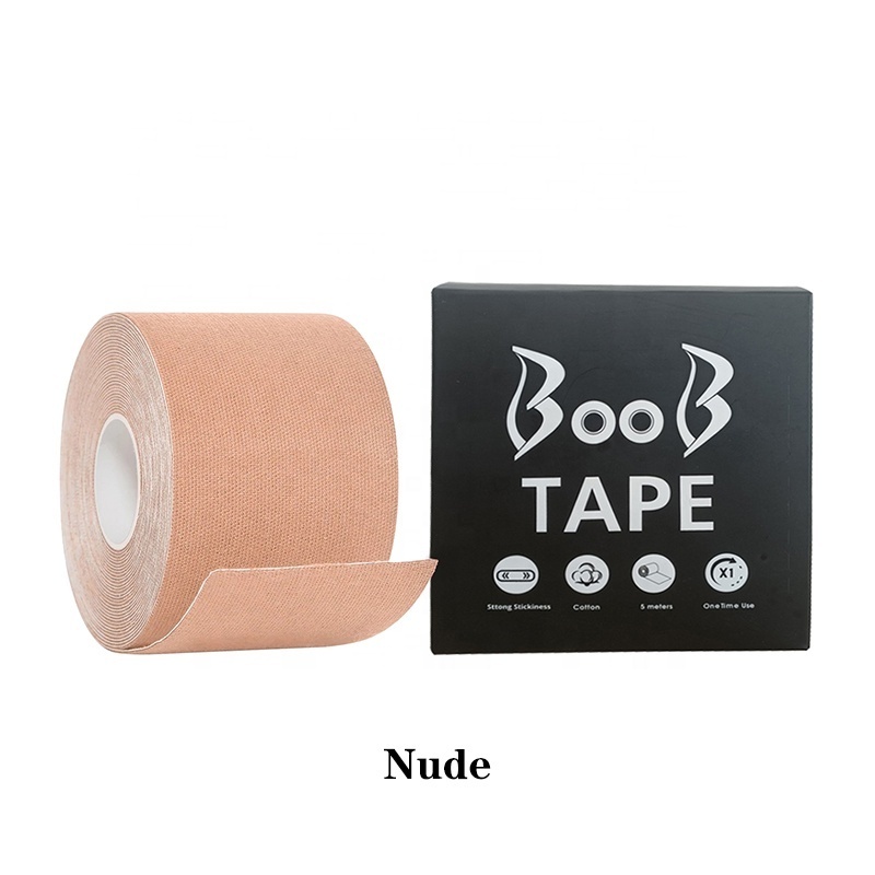 Adhesive seamless pasties backless nipple sticker brown roll lifting breast left boob tape nipple cover