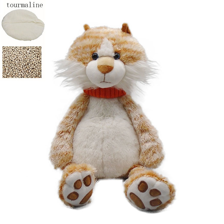 Custom Warm Hug Plush Cat Toys Baby Heatable Microwavable Stuffed Toy with Lavender Scent for Kids