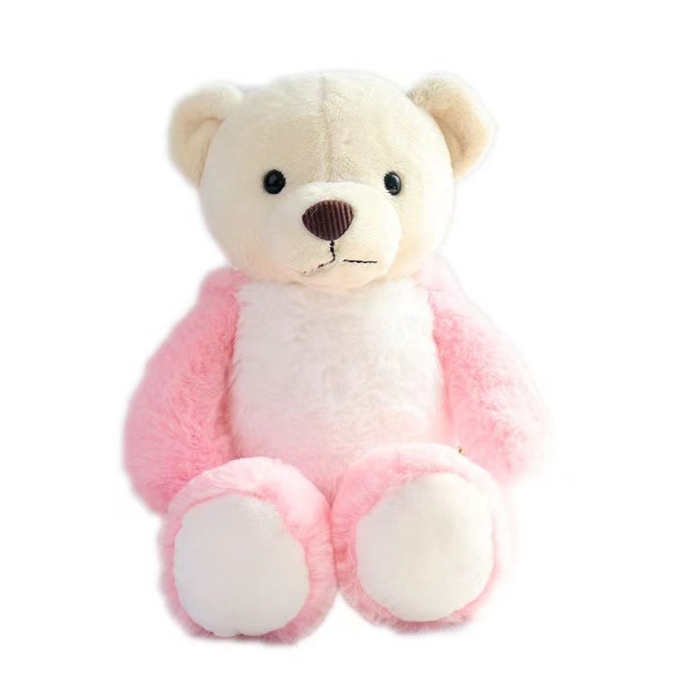 Custom Cute Plush Stuffed Animals Soft Teddy Bear with Pink Pig Cloth for Cute Gift