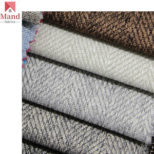 Mand textile customized classic plain slub polyester oxford herringbone linen upholstery for sofas and chairs from manufacturer