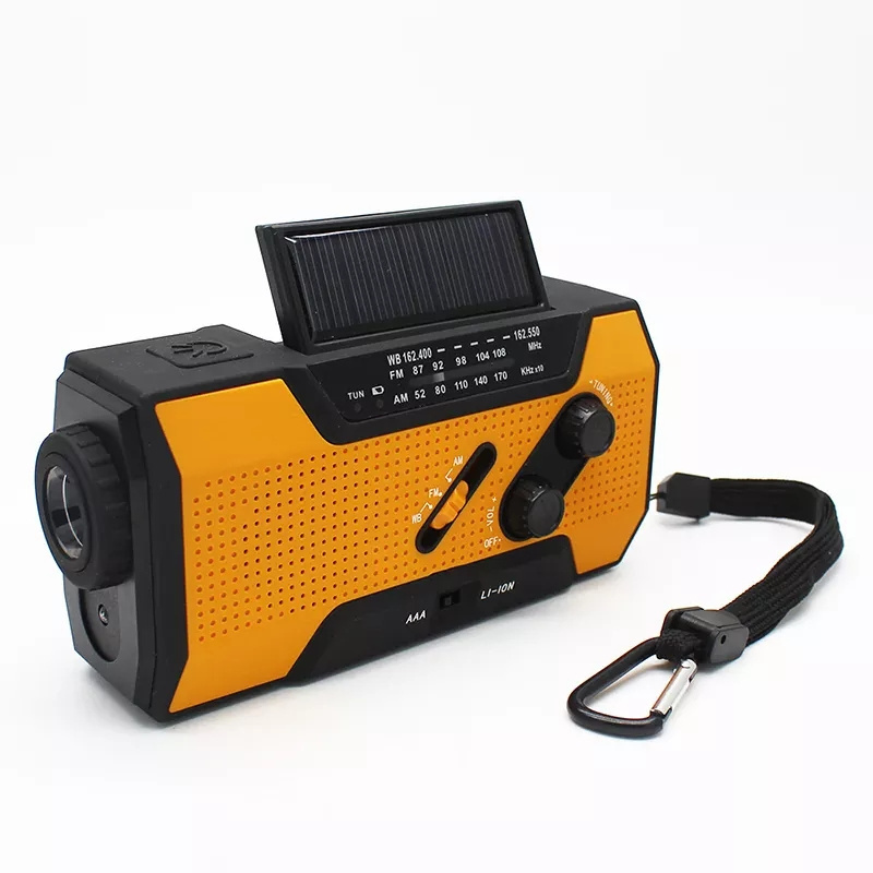 Best Selling NOAA/AM/FM Portable Solar Earthquake Products Hand Crank Generator Hand  Flashlight Solar Radio