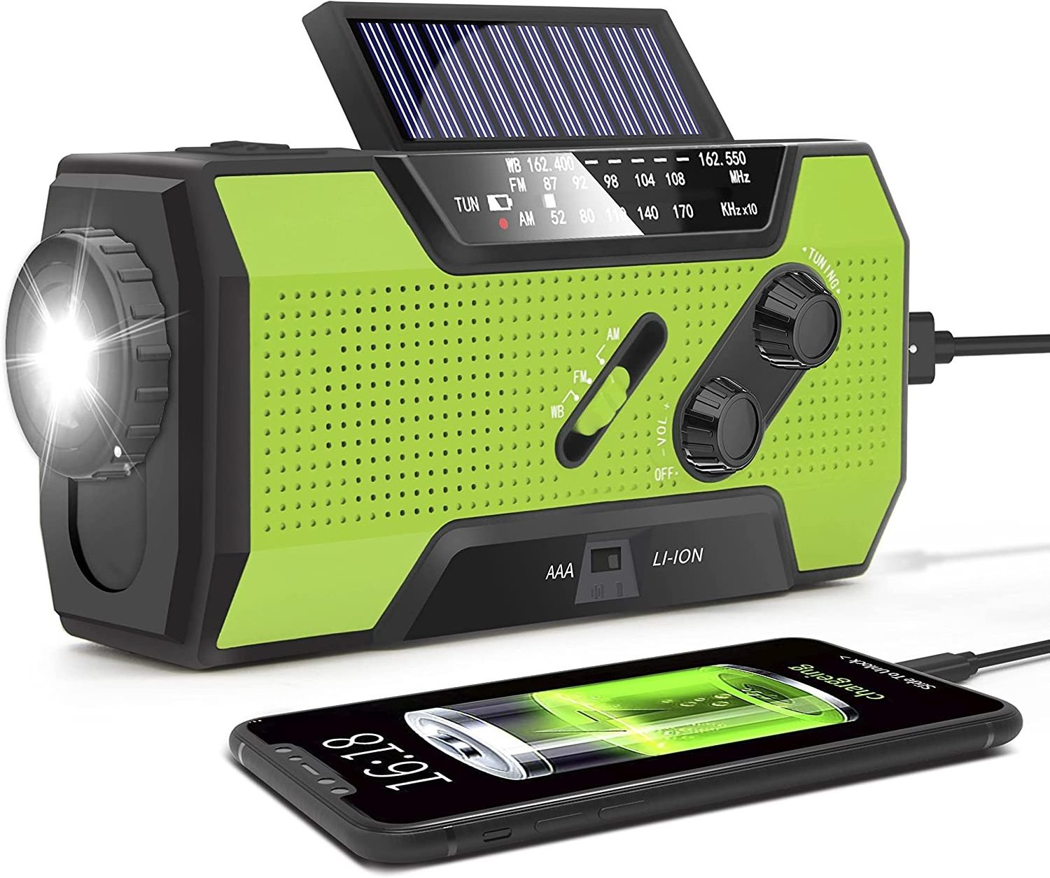 Best Selling Emergency Rechargeable flashlight radio NOAA hand crank solar survival radio  Weather Radio for Reading