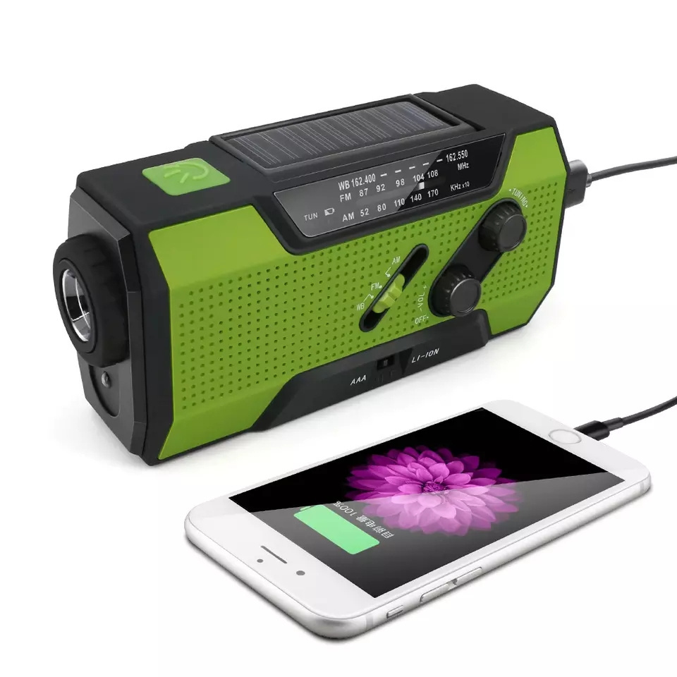 Best Selling Emergency Rechargeable flashlight radio NOAA hand crank solar survival radio  Weather Radio for Reading