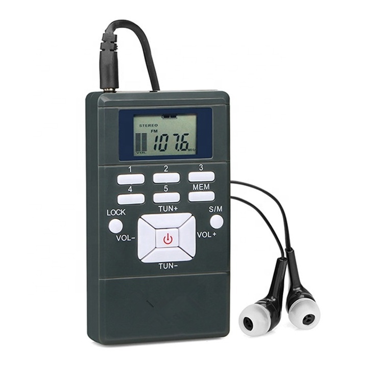 Meeting Church Use High Sensitive Preset Channel DSP Digital Portable Mini FM Radio Radio Receiver FM Stereo Portable Radio