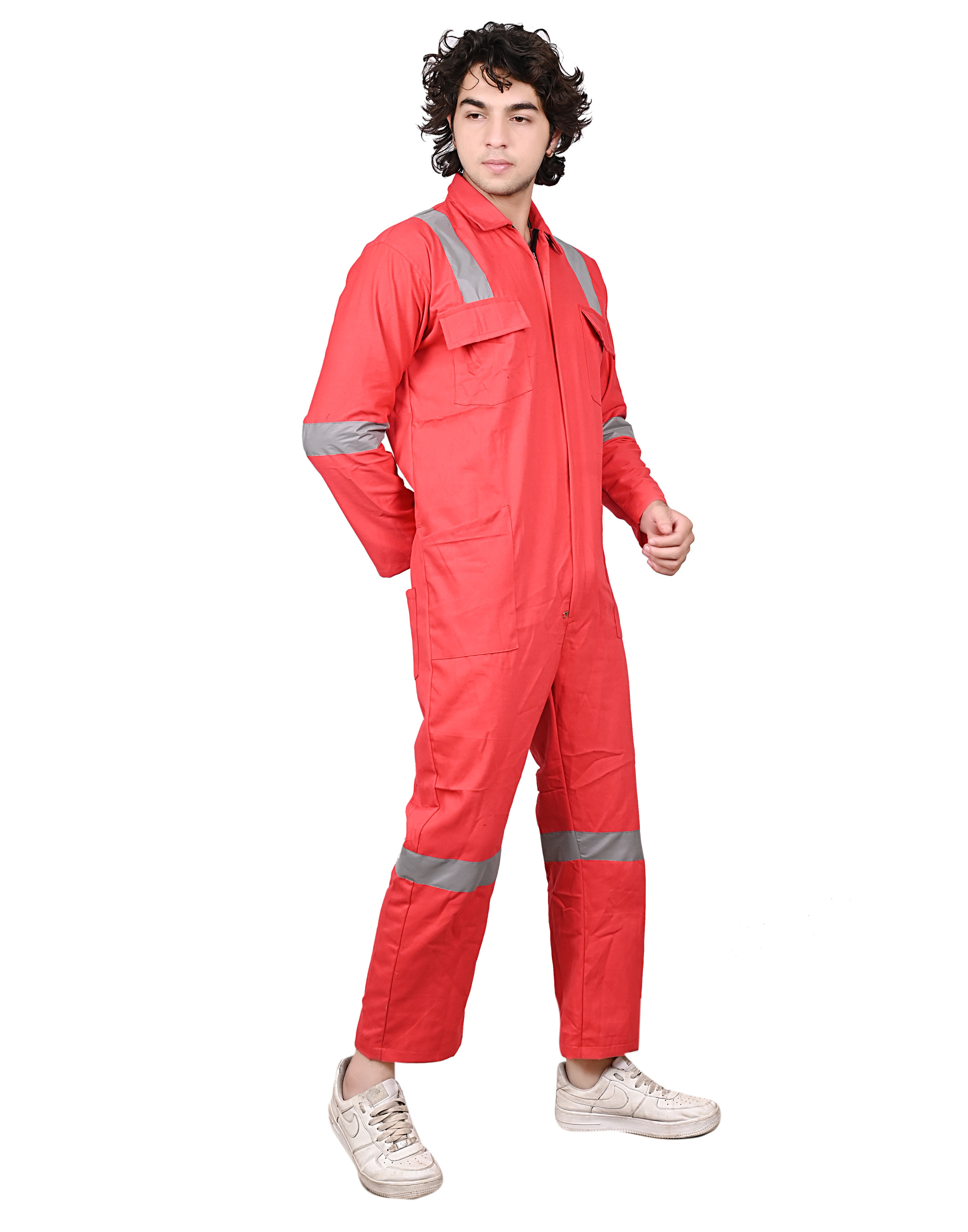 Standard Quality Cotton Coverall Boiler Suit 200 GSM (Red Colour) Direct Factory Sale