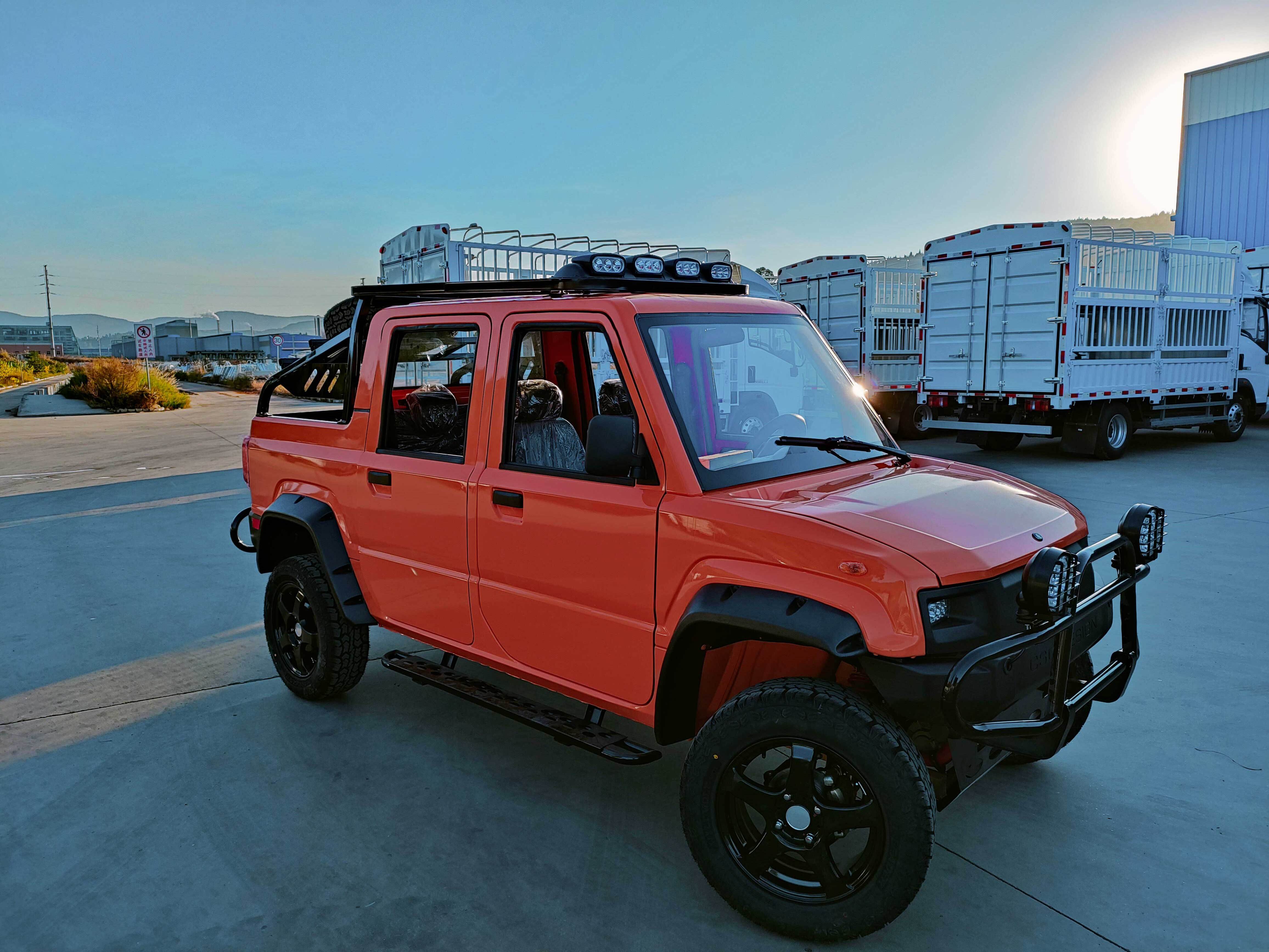 High quality K4 Chinese electric pickup truck with 4 wheels and 4 seats for sale new 2023 4WD lithium battery new pickup truck