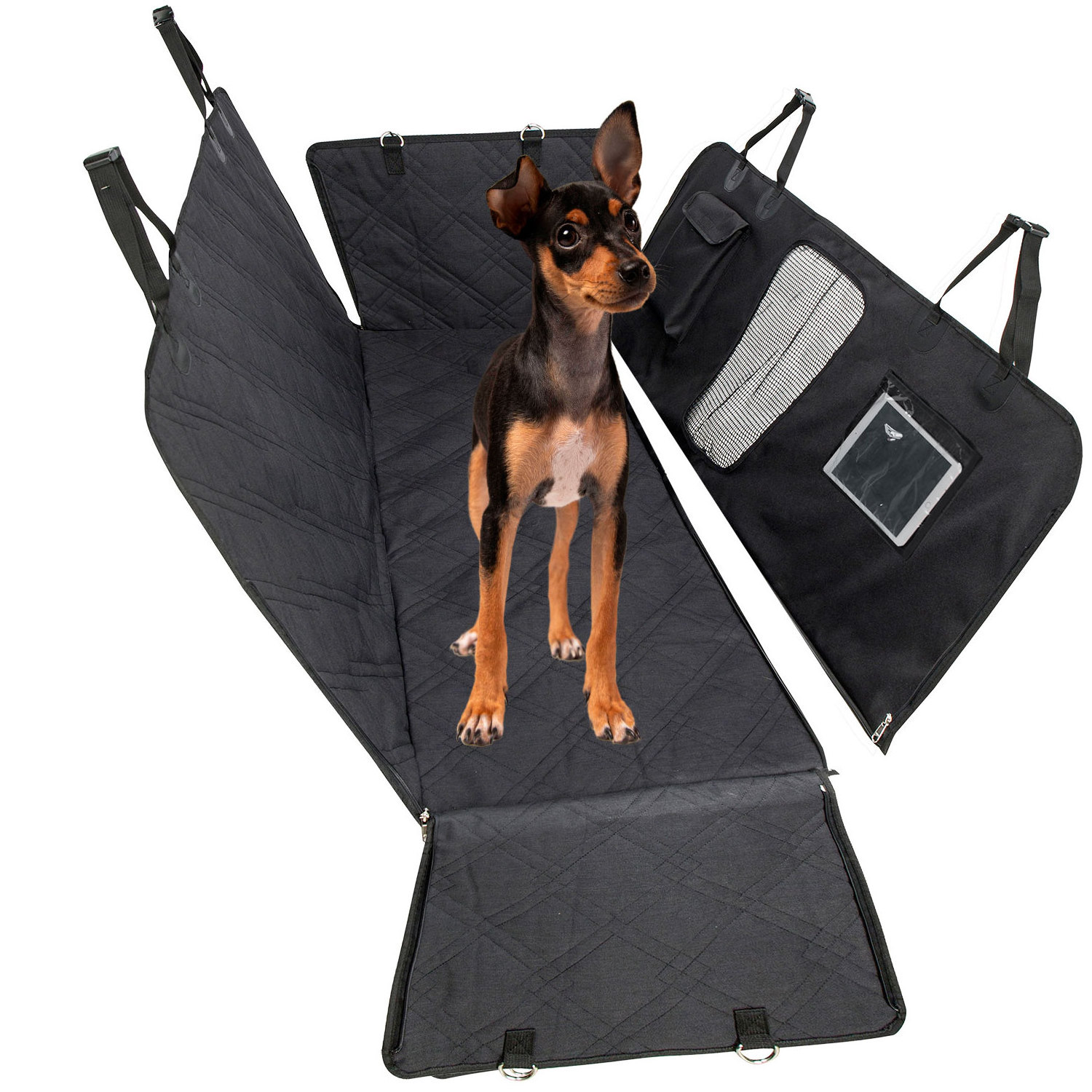 High quality waterproof 600D oxford nonslip dog car back seat hammock cover for Cars&Trunks