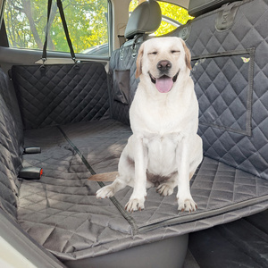 Car Dog Seat Cover Hard Bottom Pet Back Seat Extender for Dog Large Waterproof Foldable Washable Car Dog Hammock For Back Seat