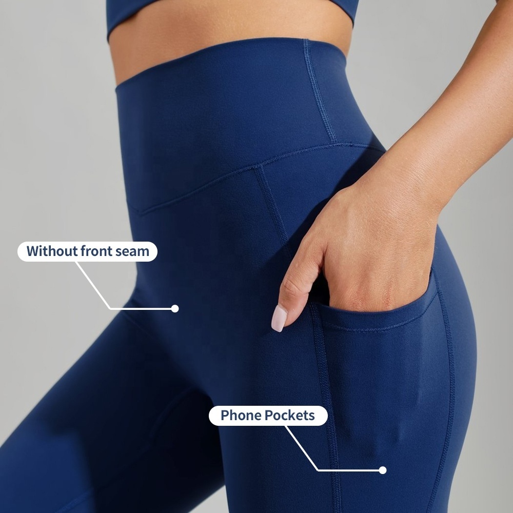 MIQI Customize Gym Leggings Butt Lifting High Waist Workout Yoga Pants Sports Fitness Women Yoga Leggings With Pocket