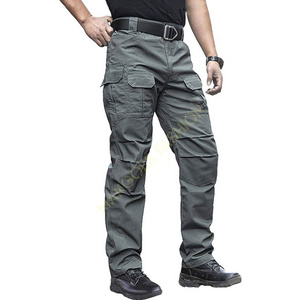 Men's Outdoor Tactical Pants Rip Stop Lightweight Waterproof Combat Cargo Work Hiking Pants Polyester Rip-stop Fabric