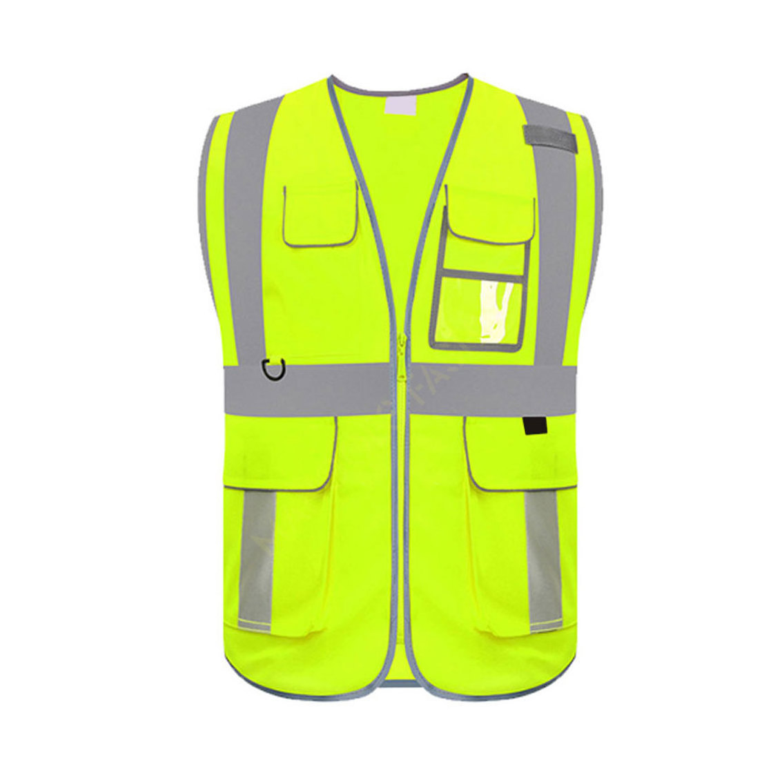 High Visibility Reflective Safety Vest | Custom Logo Outdoor Workwear Sleeveless Vest for Hi Vis Security Outdoor Environments