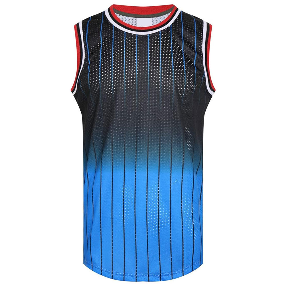 Basketball Custom Reversible Basketball Jersey Black-royal Gradient Training Jersey Sustainable Basketball Jersey