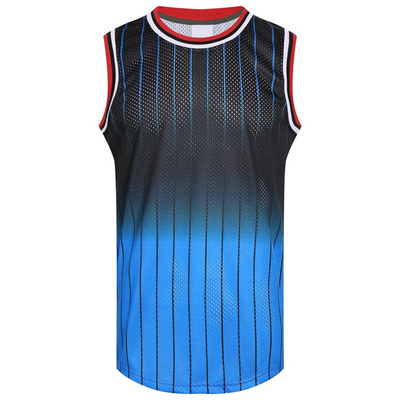 Basketball Custom Reversible Basketball Jersey Black-royal Gradient Training Jersey Sustainable Basketball Jersey