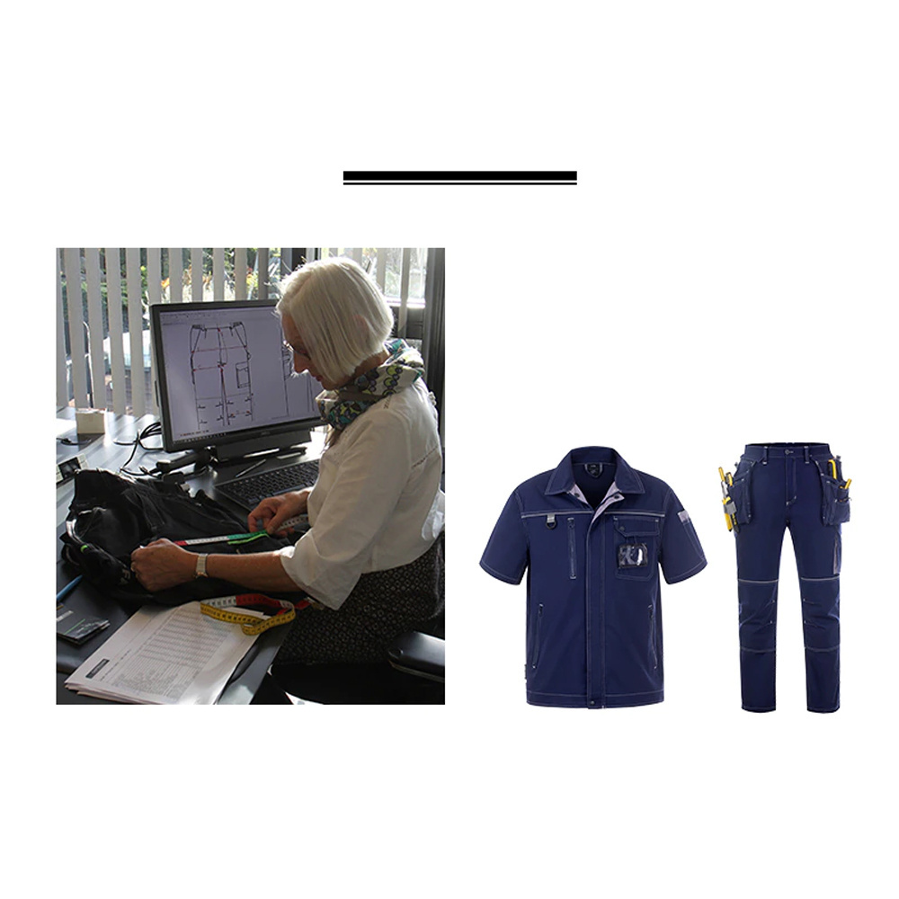 Work Clothing Suit Thin Welding Suit Spring Autumn Wear-resistant Uniform Durable Long Sleeve Work Tops Multi Pocket Cargo Pants