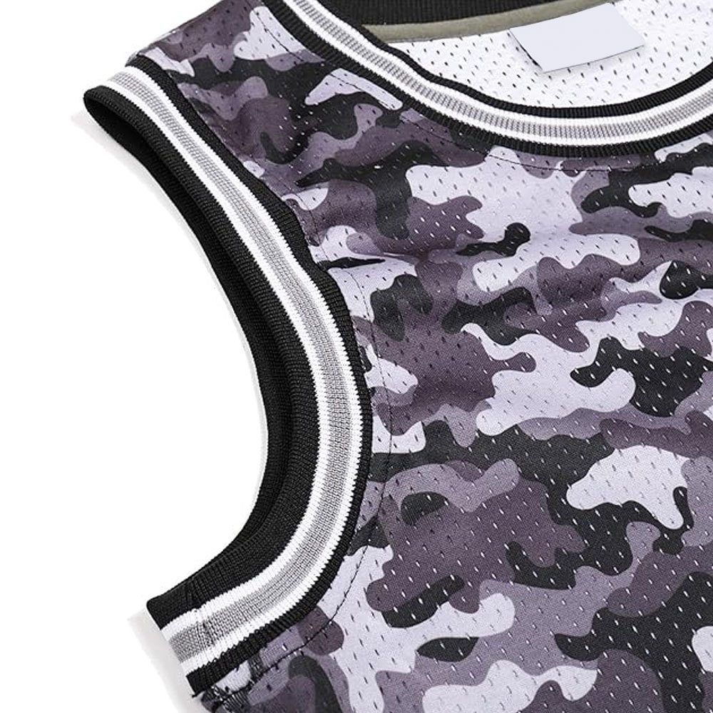 Reversible Basketball Jersey Wholesales Polyester Gray Camouflage Customize Your Own New Style Basketball Jersey