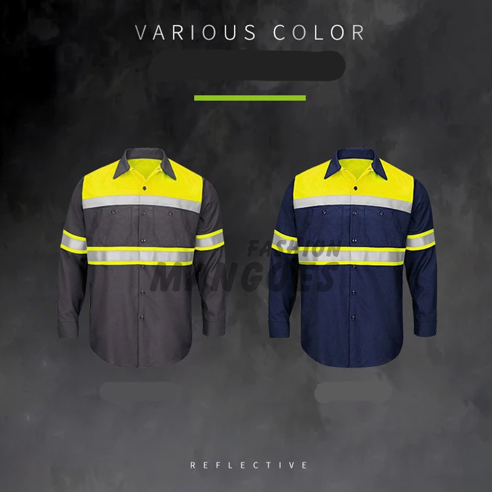 Summer Cotton Work Clothing Hi Vis Long sleeves reflective Safety working Uniform porter Construction Worker Coverall Electric