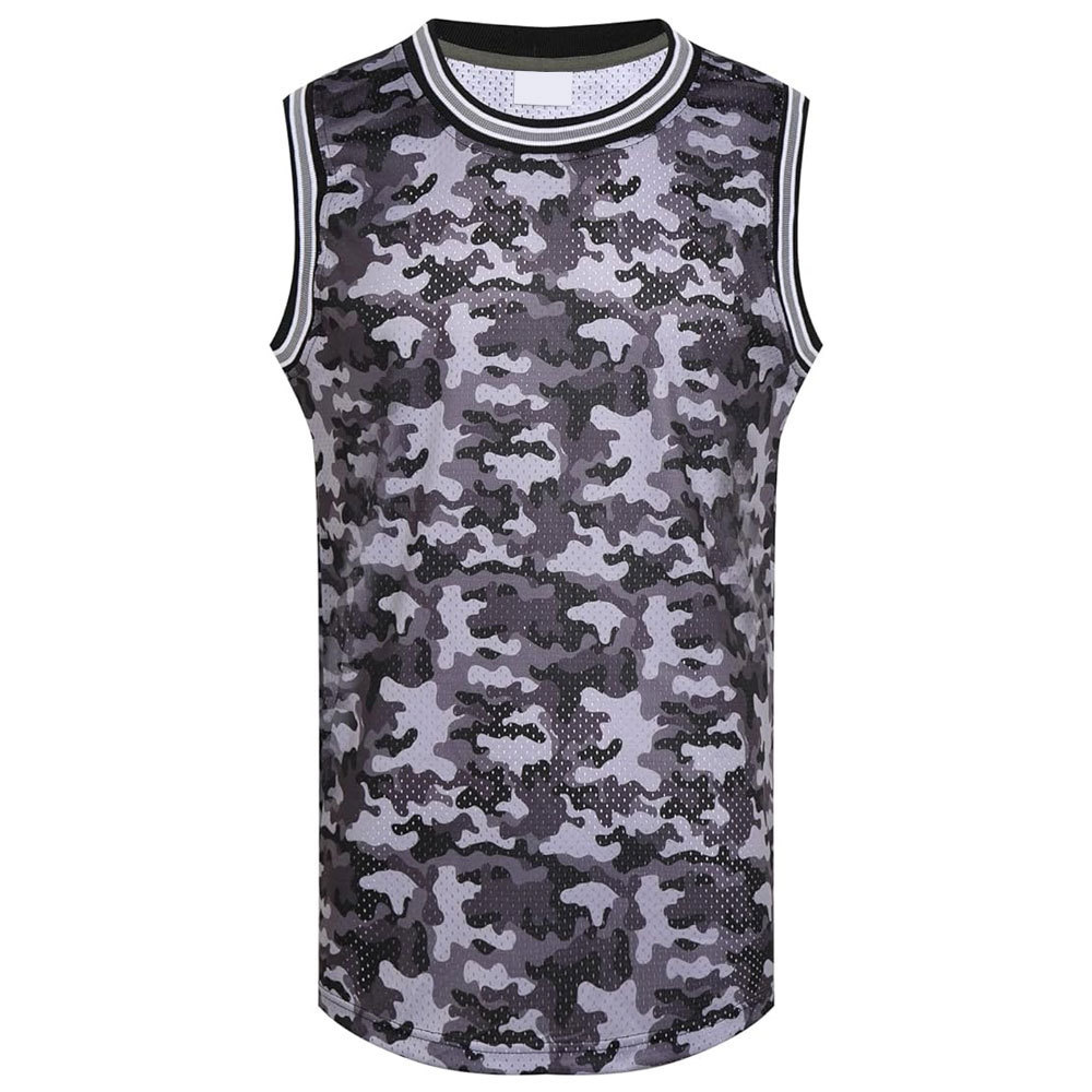 Reversible Basketball Jersey Wholesales Polyester Gray Camouflage Customize Your Own New Style Basketball Jersey