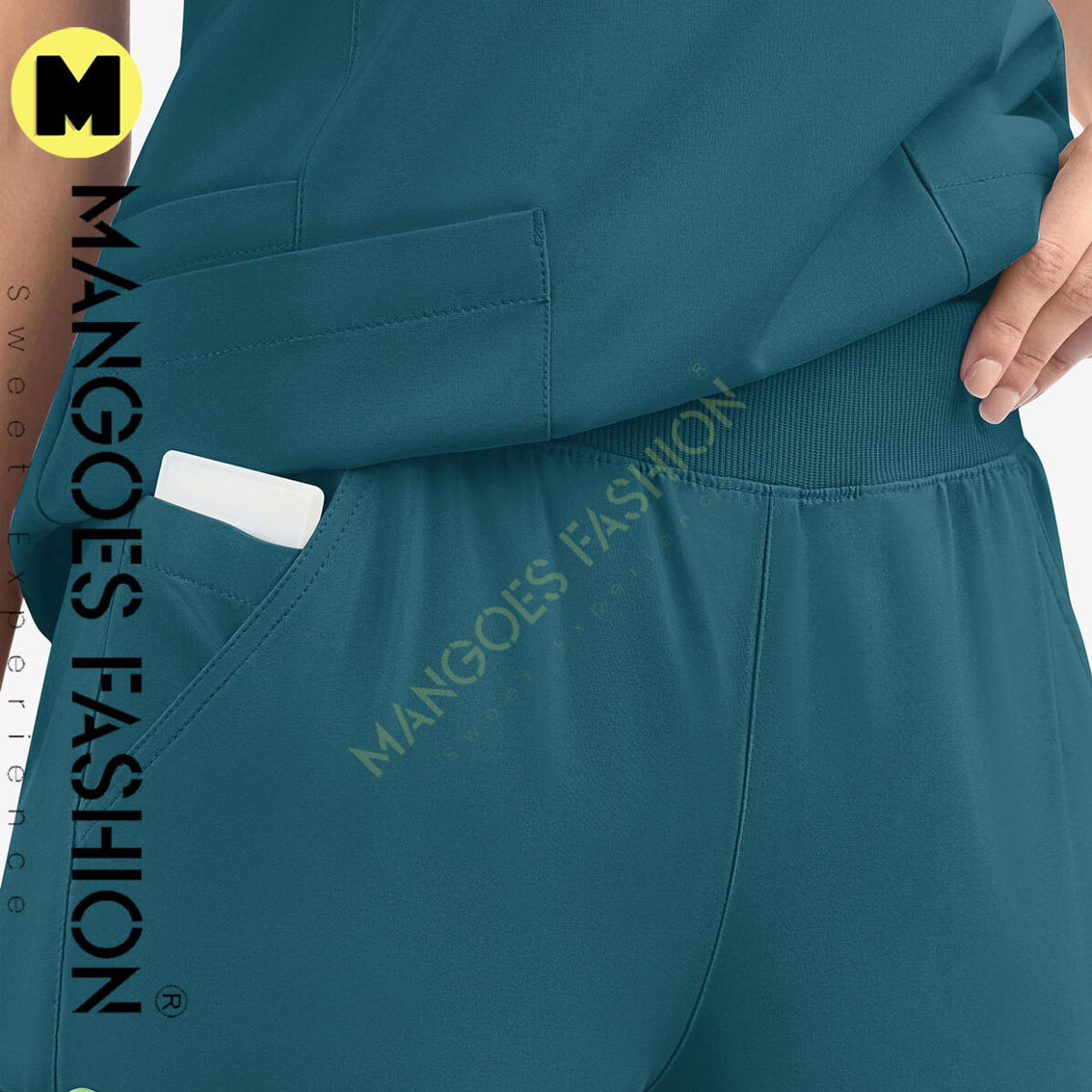 Wholesale Women's 7-pocket Jogger Scrub Pants Jogger Women Scrub Sets Hospital Uniform Women Nurse Stretch Scrubs Set