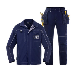 Work Clothing Suit Thin Welding Suit Spring Autumn Wear-resistant Uniform Durable Long Sleeve Work Tops Multi Pocket Cargo Pants