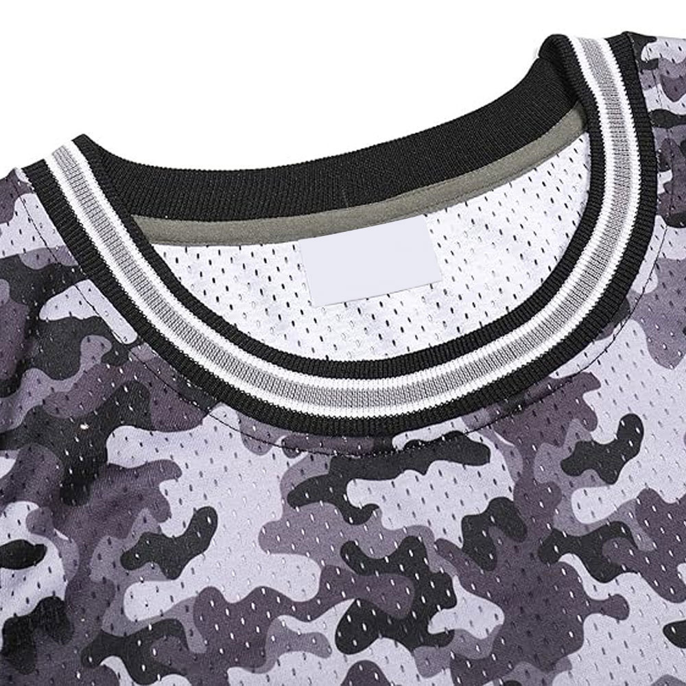 Reversible Basketball Jersey Wholesales Polyester Gray Camouflage Customize Your Own New Style Basketball Jersey