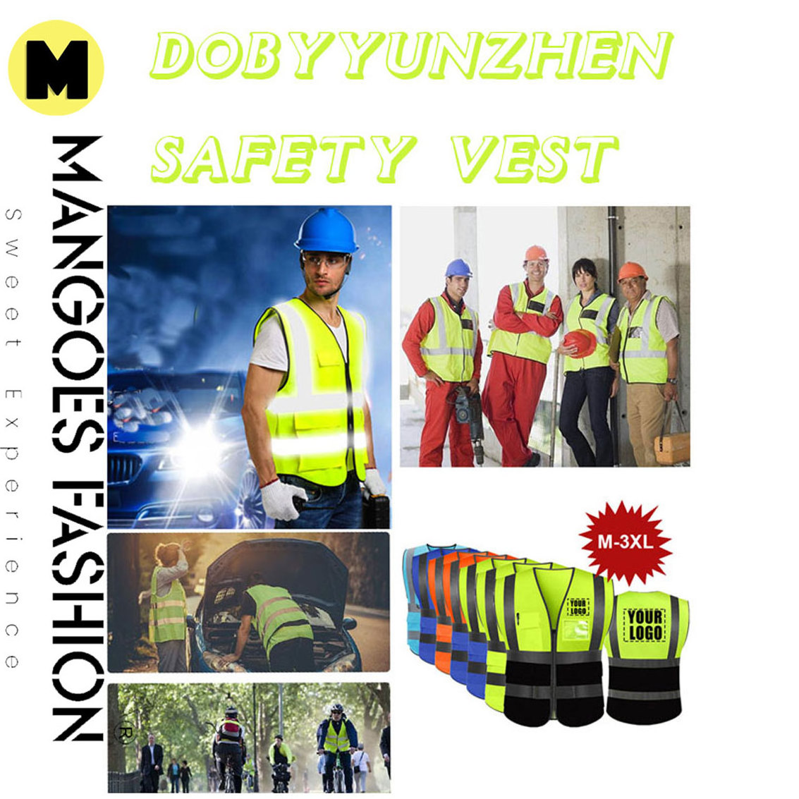 Workwear Vest Wholesale Hi Viz Adult Reflective Safety Vest Road Workwear Work Uniforms Vests Customized