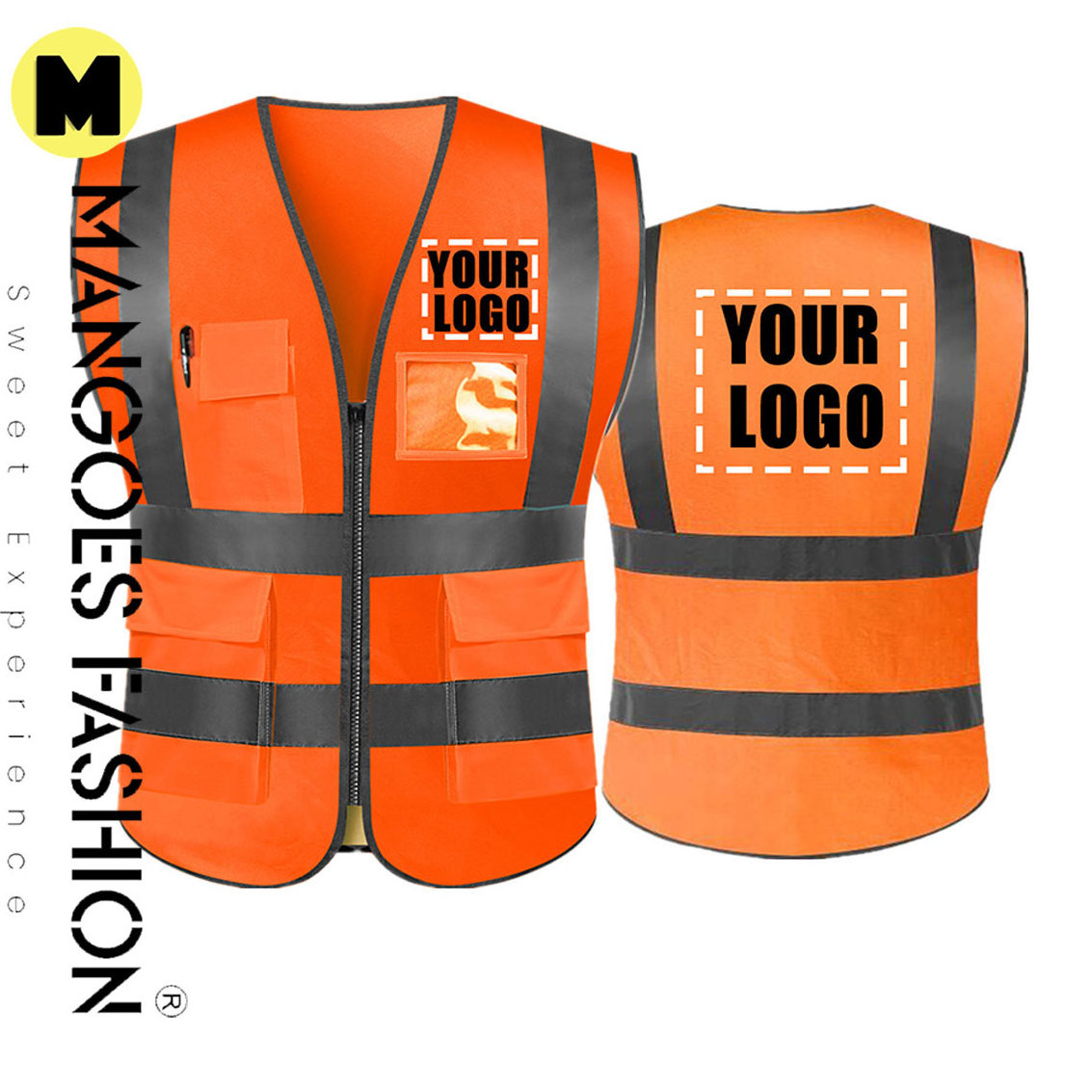 Workwear Vest Wholesale Hi Viz Adult Reflective Safety Vest Road Workwear Work Uniforms Vests Customized