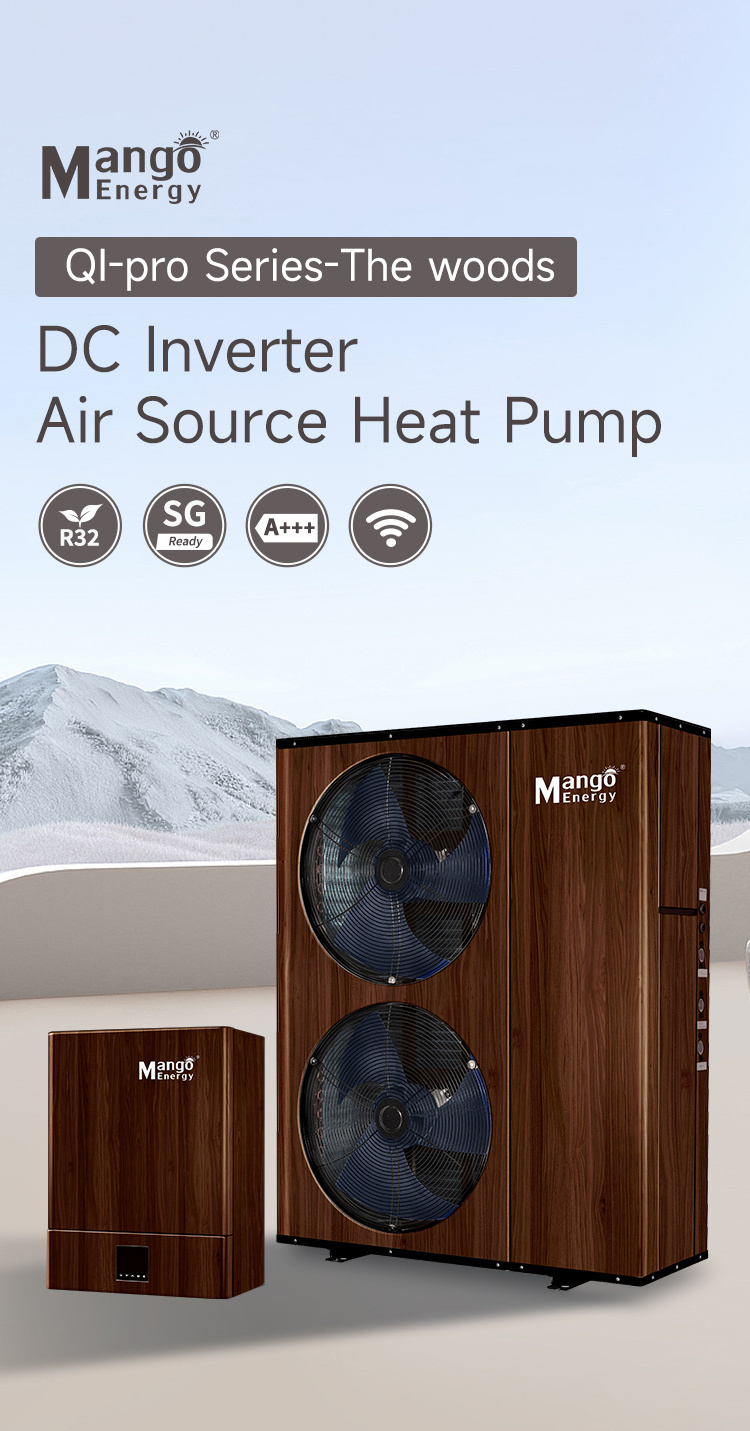 WiFi control Air Source commercial Heat Pump For Cold Weather R32 Eco-Friendly Home Floor Heating Cold Climate Heat Pump