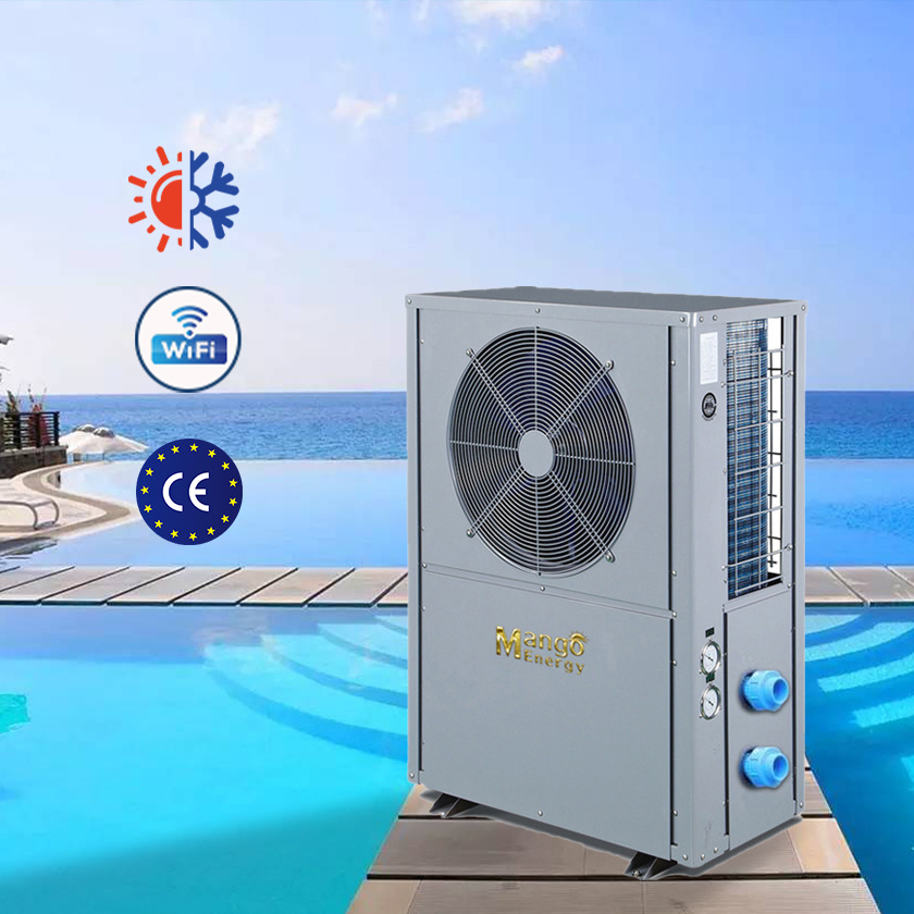 commercial spa swimming pool heat pump water heater with wifi remote control