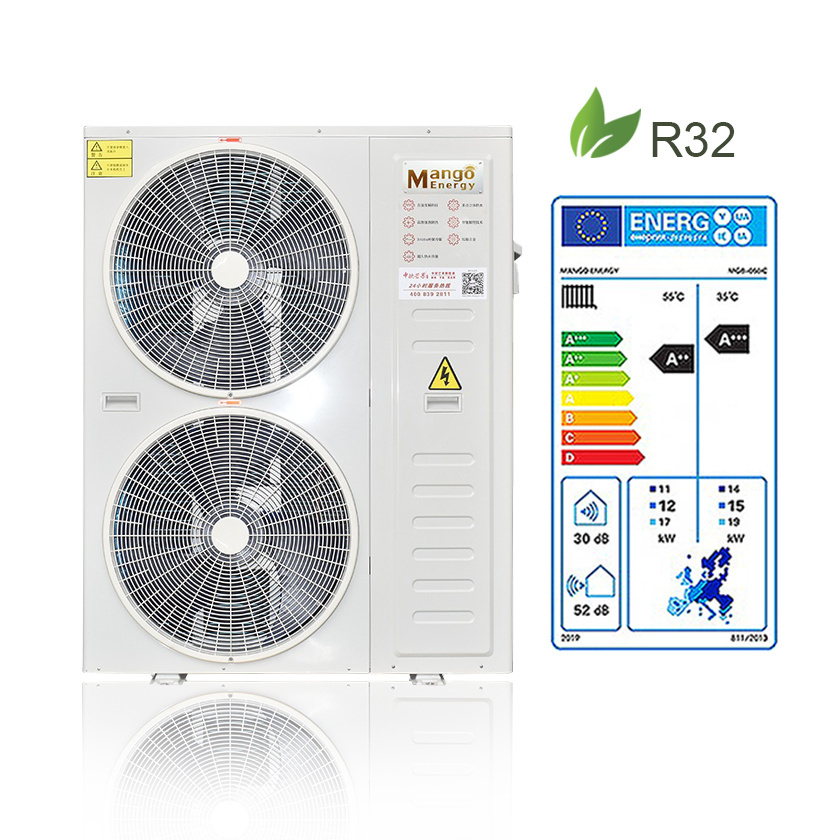 New products High temperature 15kw Air source DC inverter Air to water heat pump