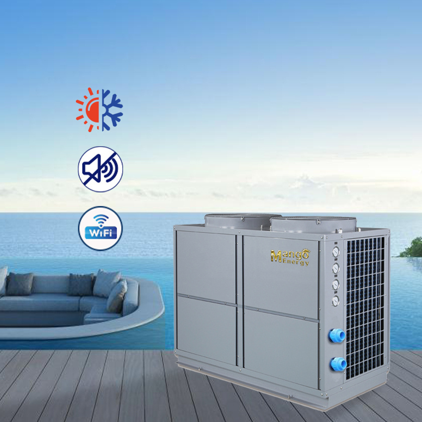 commercial spa swimming pool heat pump water heater with wifi remote control