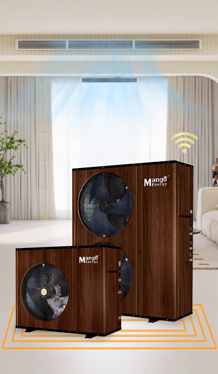 WiFi control Air Source commercial Heat Pump For Cold Weather R32 Eco-Friendly Home Floor Heating Cold Climate Heat Pump