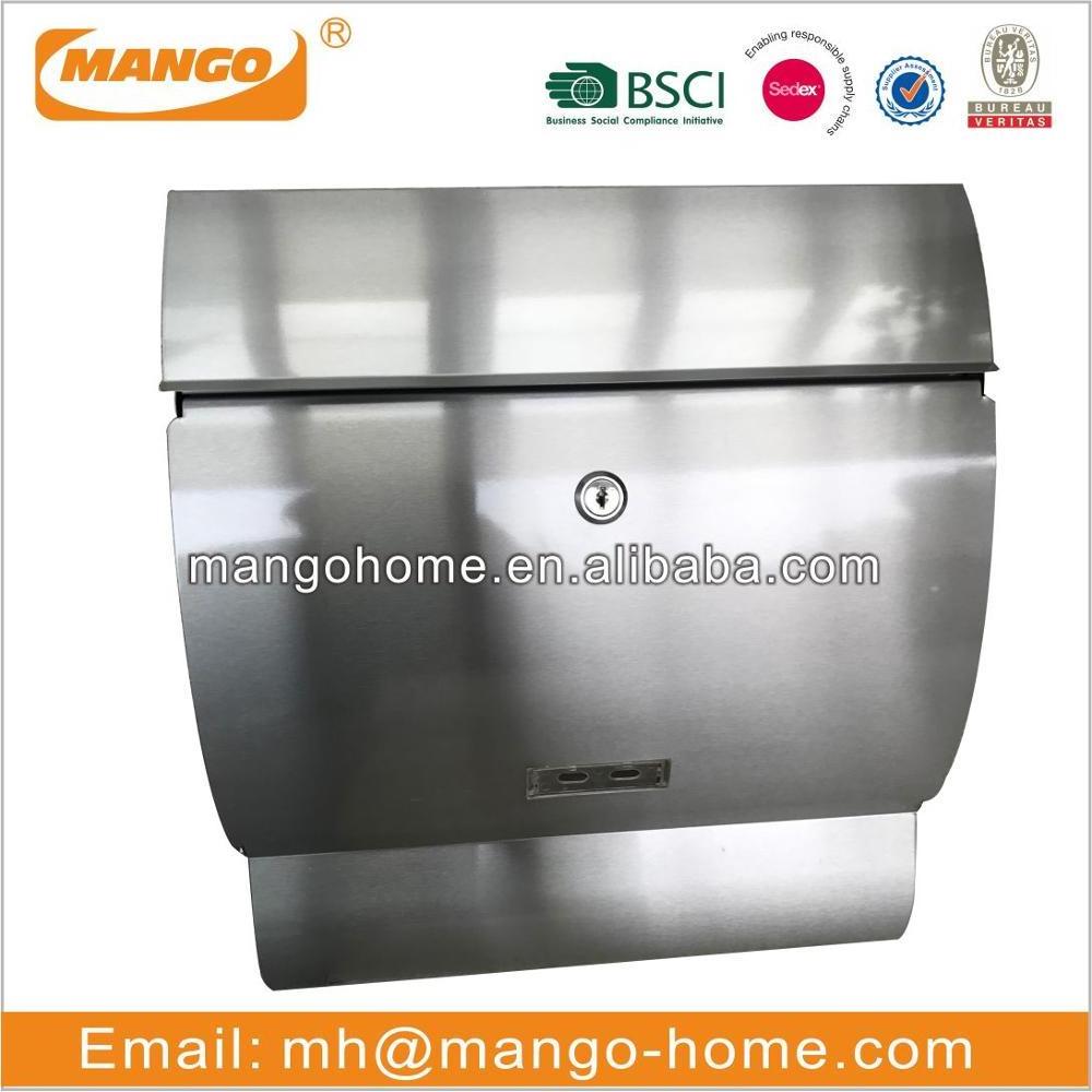 Wholesale Outdoor Stainless Steel Letter Box Mailbox Post  Inbox Mail Carton Post Office Box