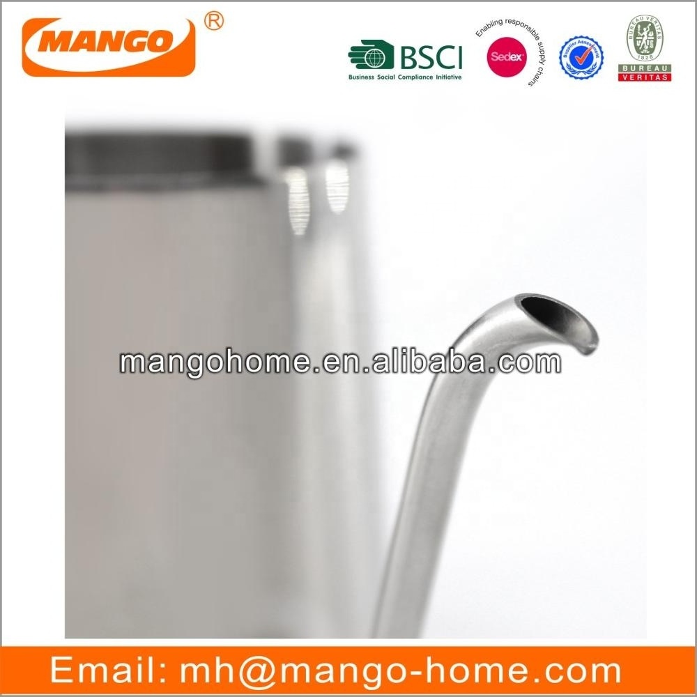 304 Stainless Steel Hand Drip Coffee Pouring Kettle Fine Stainless Pour Over Gooseneck Tea Pot